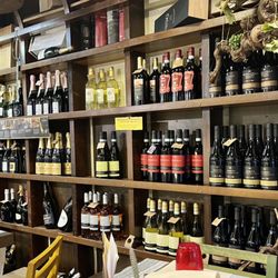 Gastronomia Stella - Wine selection inside the shop.