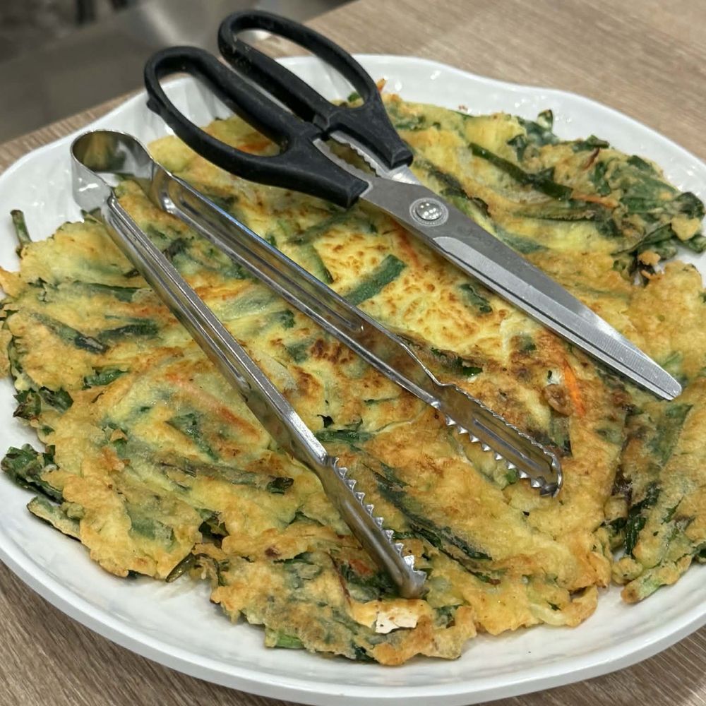Damee Korean Restaurant - Green onion Jeon ; crispy and fluffy but not too soft.  Delicious! - Korean Near Me - Buena Park, California