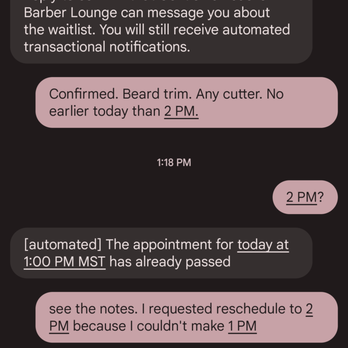 Gentleman Jacks Barber Lounge - SMS interaction with Gentleman Jacks - Barbers Near Me - Vail, Arizona