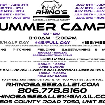 Rhino's Baseball and Softball Facility - Sports Clubs Near Me - Lubbock, Texas