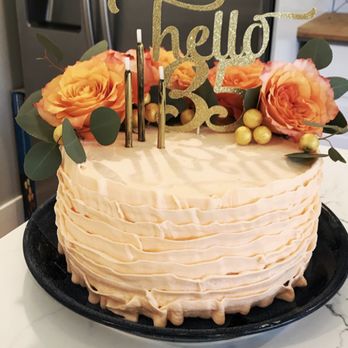 Stacked Cake Shop - Funfettie 35th birthday cake with Italian meringue buttercream frosting. - Cupcakes Near Me