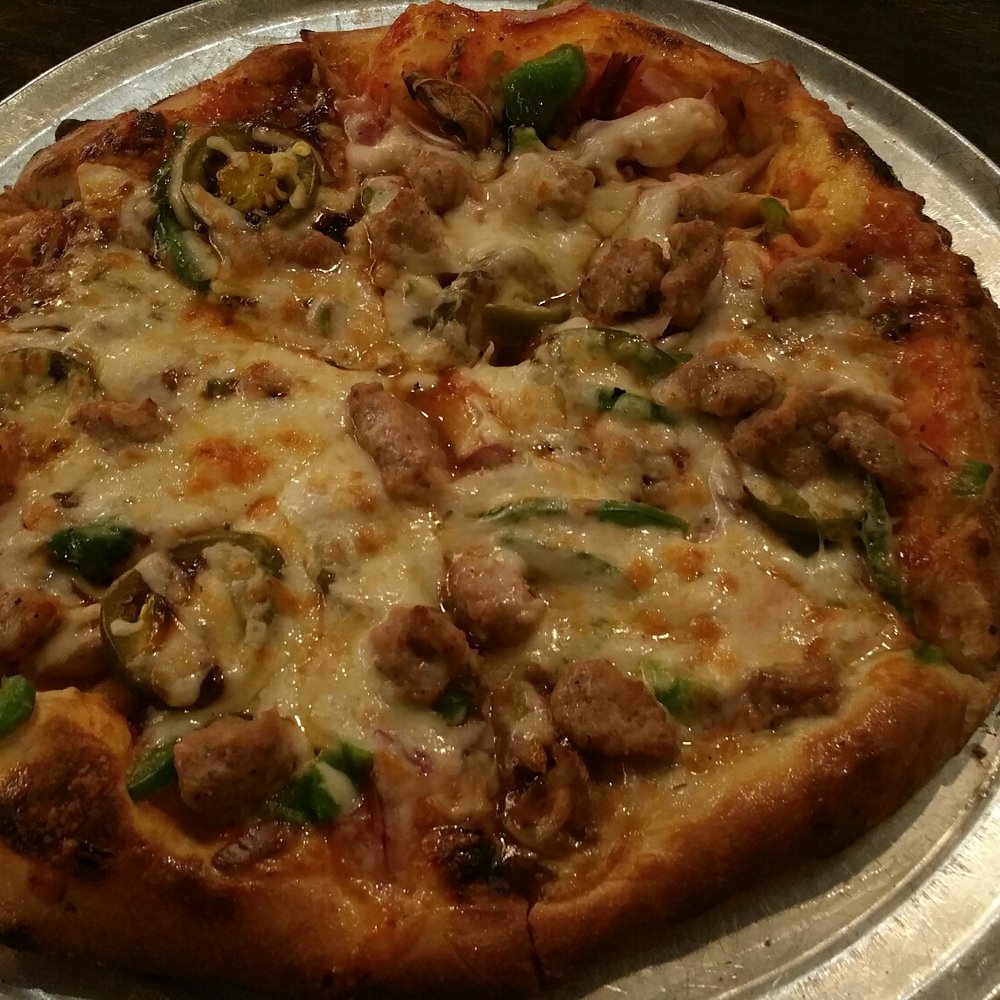 Brienzo's Pizza + Bar - Spicy heat me up speciality pizza..it is spicy !! - Pizza Near Me - Peoria Heights, Illinois