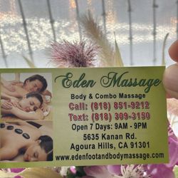 Eden Massage - Buiness number