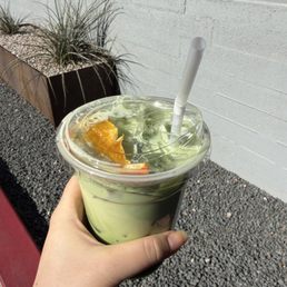 Orange matcha dreamsicle