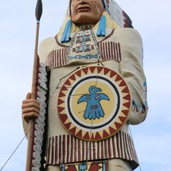 The Big F Indian - He has been shot at with arrows by local kids