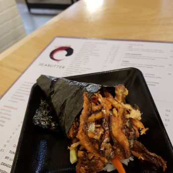 Seabutter - Salmon skin hand roll. Love it! - Japanese Near Me - Beverly Hills, California Seabutter - Salmon skin hand roll. Love it! - Japanese Near Me - Beverly Hills, California
