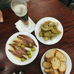 Anchovies and artichokes
