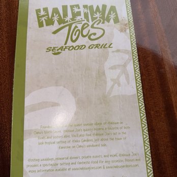 Haleiwa Joe's - Menu - Seafood Near Me - Kaneohe, Hawaii Haleiwa Joe's - Menu - Seafood Near Me - Kaneohe, Hawaii