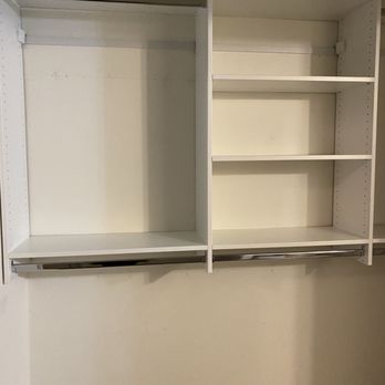 Closets by Design - Seattle/Tacoma - Left side of left wall.  Two levels for hanging. - Interior Design Near Me - Des Moines, Washington