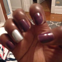 Tj Nails - Got a manicure yesterday. This is what they look like today. He didn't seem thrilled to be doing it I should have walked away.