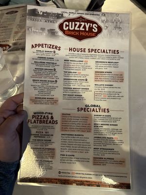 Menu photo 2 Cuzzy's Brick House Chaska, MN