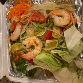 Thai Spices - Papaya Salad with Grilled Shrimp - Thai Near Me - Mesa, Arizona Thai Spices - Papaya Salad with Grilled Shrimp - Thai Near Me - Mesa, Arizona