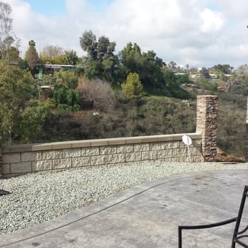 Schraner Masonry - Half of our wall (without the column caps on). - Masonry/Concrete Near Me - San Diego, California
