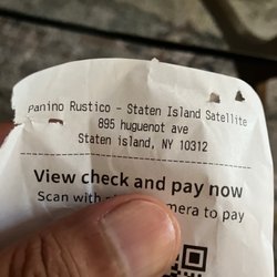 Panino Rustico of Huguenot Express - Receipt