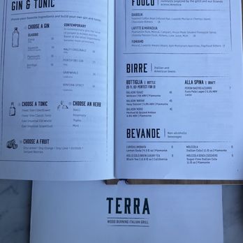 Terra - Drink Menu #2 June 2022 - Italian Near Me - Santa Clara, California