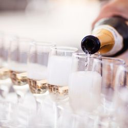 Mantra India - Champagne at wedding party