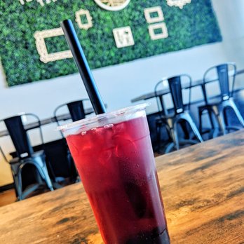 Go Tea House - Raspberry Oolong Tea (no sugar), hubby got the lavender hot tea (both sooo good!!!) - Bubble Tea Near Me - Katy, Texas Go Tea House - Raspberry Oolong Tea (no sugar), hubby got the lavender hot tea (both sooo good!!!) - Bubble Tea Near Me - Katy, Texas