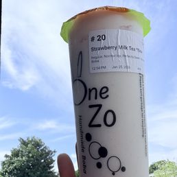 Strawberry Milk Tea with Strawberry Boba