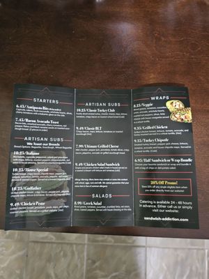 Menu photo 1 Sandwich Addiction Keller, TX
