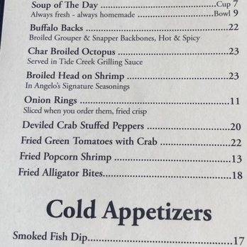 Angelo's Seafood Restaurant - Appetizers and Cold Appetizers - Seafood Near Me - Panacea, Florida Angelo's Seafood Restaurant - Appetizers and Cold Appetizers - Seafood Near Me - Panacea, Florida