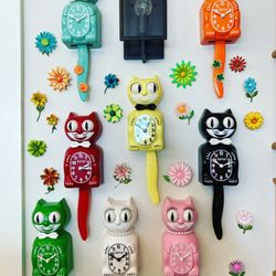 Midtown Mod - Kit-Cat Clocks.  In addition to the Classic Black & White clocks we offer a wide variety of Limited Edition Colors. These make great gifts!