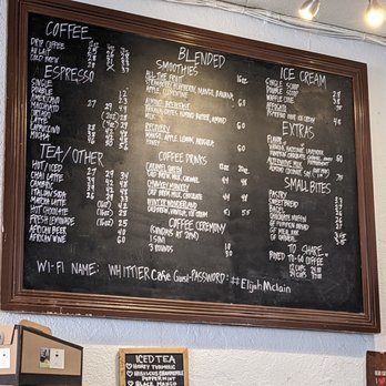 Whittier Cafe - a menu on a blackboard - Coffee & Tea Near Me - Denver, Colorado Whittier Cafe - a menu on a blackboard - Coffee & Tea Near Me - Denver, Colorado