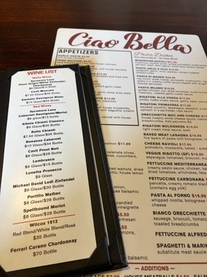 Menu photo 1 Ciao Bella Prescott Valley, AZ