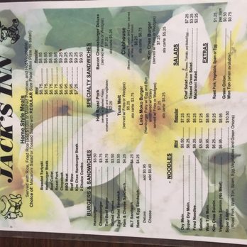 Jack's Inn - Lunch menu - Breakfast & Brunch Near Me - Kahului, Hawaii