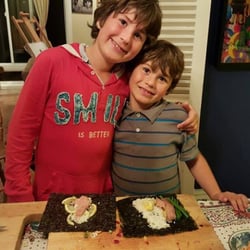 Sea Forager Seafood - Nico and Damián rocking the albacore rolls!