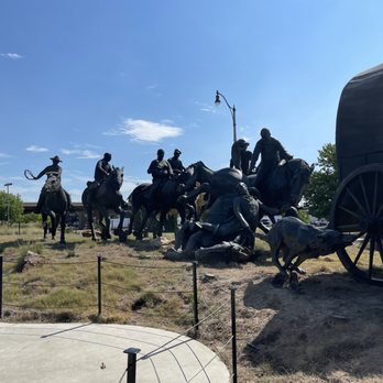 Centennial Land Run Monument - Again, the amazing detail. You can see part of the wagon in the beautiful display here. - Landmarks & Historical Buildings Near Me - Oklahoma City, Oklahoma Centennial Land Run Monument - Again, the amazing detail. You can see part of the wagon in the beautiful display here. - Landmarks & Historical Buildings Near Me - Oklahoma City, Oklahoma