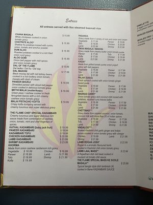 Menu photo 4 The Flame Indian Kitchen Ocala, FL