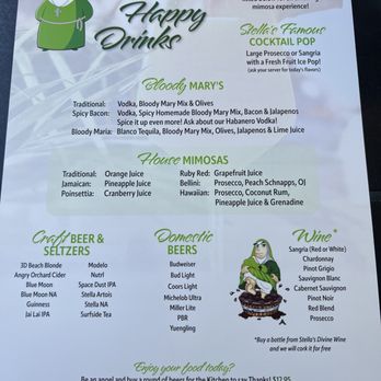 Stella's - Drink menu - Delis Near Me - Gulfport, Florida