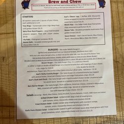 Beaver's Teeth - Menu