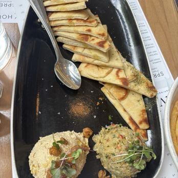 Avli Taverna - Trio dips HH - Greek Near Me - Chicago, Illinois Avli Taverna - Trio dips HH - Greek Near Me - Chicago, Illinois