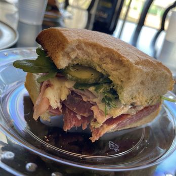 Seabrook Cheese Co. - Sandwich of the day, pickles are homemade! - Wine Bars Near Me - Seabrook, Texas