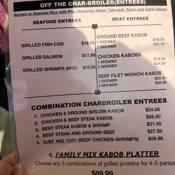 Hummus Way - Entrees menu - Mediterranean Near Me - Orange, California