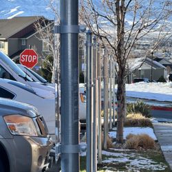 Reliable Enterprises - Sign posts set in concrete and signs put up.