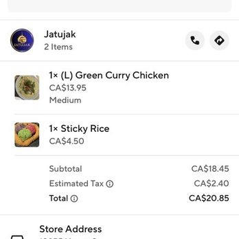 Jatujak - Lunch order - Thai Near Me - Richmond Hill, Ontario