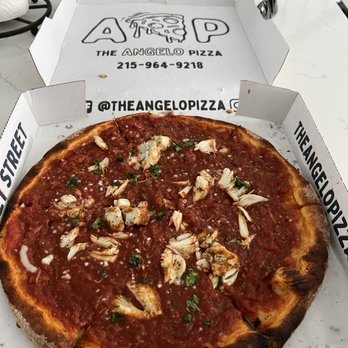 The Angelo Pizza - Crab Sauce Pizza - Pizza Near Me - Philadelphia, Pennsylvania The Angelo Pizza - Crab Sauce Pizza - Pizza Near Me - Philadelphia, Pennsylvania