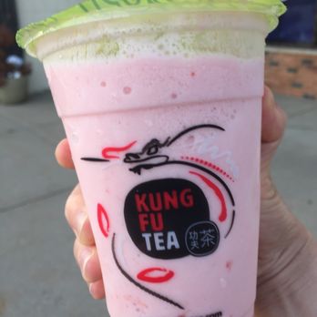 Kung Fu Tea - Strawberry milk slush - Bubble Tea Near Me - Sterling Heights, Michigan