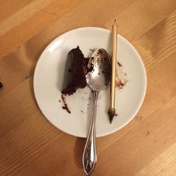 Awfully Chocolate - Gave me a gold candle with my cake!