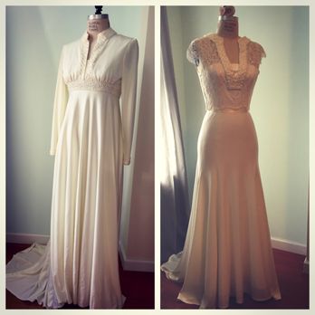 Betsy Wise Bridal - Before and After.  Custom gown reconstructed from her mother's 1977 gown. - Sewing & Alterations Near Me