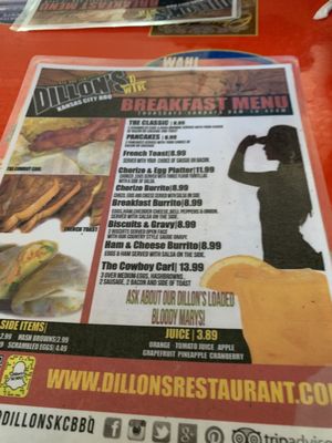 Menu photo 5 Dillon's at Western Trails Ranch Morristown, AZ