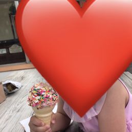 Vanilla/chocolate swirl soft serve with rainbow sprinkles Vanilla/chocolate swirl soft serve with rainbow sprinkles