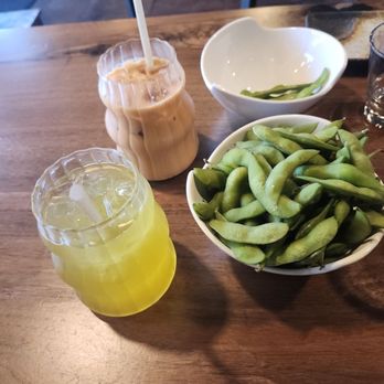 Sushi & More - Edamame Thai Tea Jazmine Green Tea - Japanese Near Me - Alameda, California Sushi & More - Edamame Thai Tea Jazmine Green Tea - Japanese Near Me - Alameda, California