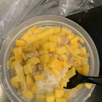 Malai Kitchen - Mango sticky rice dessert - Thai Near Me - Dallas, Texas Malai Kitchen - Mango sticky rice dessert - Thai Near Me - Dallas, Texas
