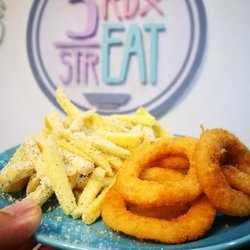 3rd StrEAT - Flavored fries and onion ring combo! We use premium flavoring for your premium food experience. This combo includes 1 serving of drink