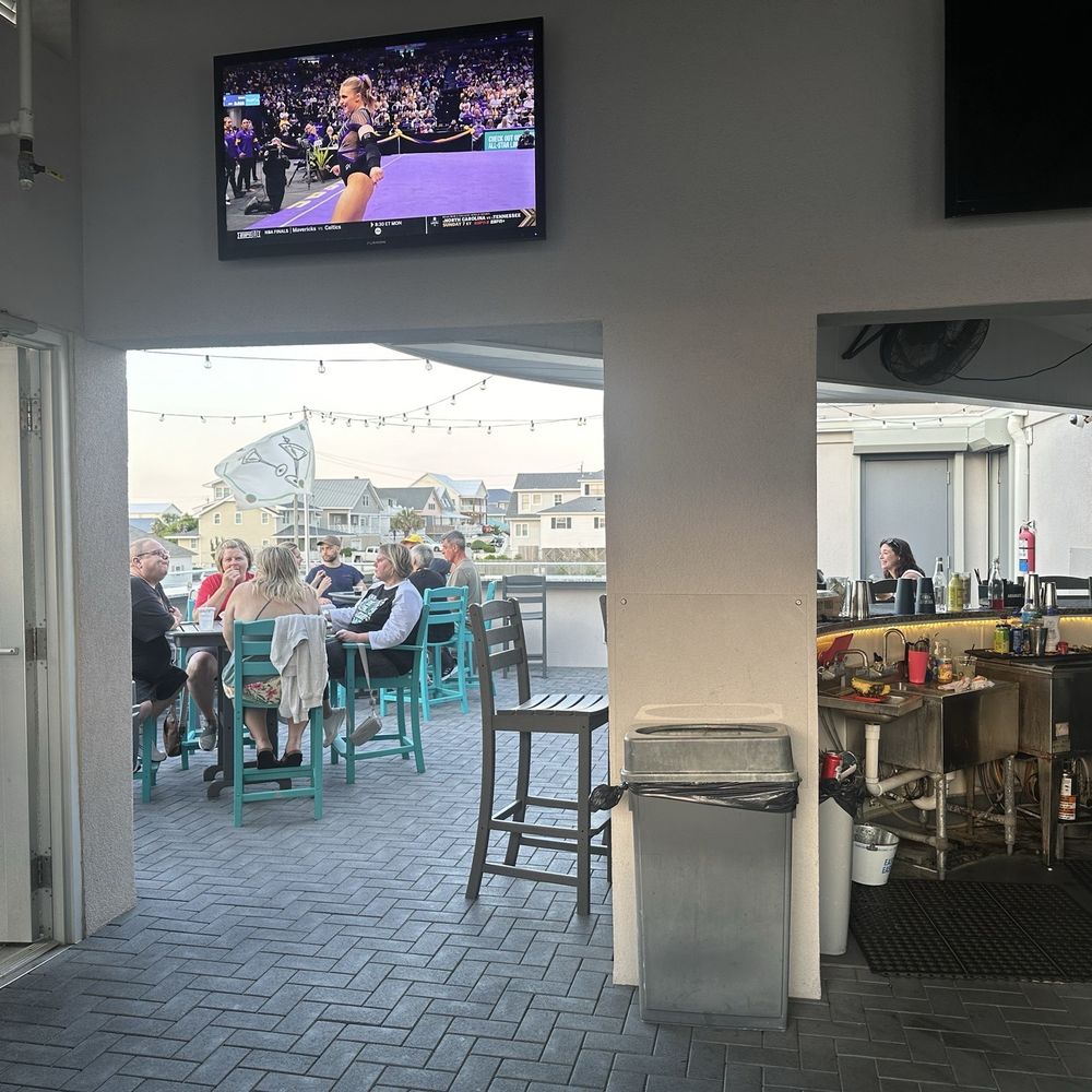 The Bite At The Box - Upstairs extra seating with bar and TVs - Breakfast & Brunch Near Me - Atlantic Beach, North Carolina The Bite At The Box - Upstairs extra seating with bar and TVs - Breakfast & Brunch Near Me - Atlantic Beach, North Carolina