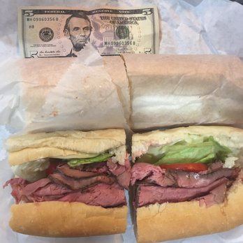 Quality Fruitland - Large roast beef grinder with lettuce, tomatoes, and provolone cheese. No it's not two grinders, it's just one! - Fruits & Veggies Near Me - Seekonk, Massachusetts Quality Fruitland - Large roast beef grinder with lettuce, tomatoes, and provolone cheese. No it's not two grinders, it's just one! - Fruits & Veggies Near Me - Seekonk, Massachusetts