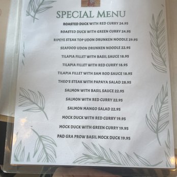 The Theo Thai Bistro - Special menu - Thai Near Me - Bethpage, New York The Theo Thai Bistro - Special menu - Thai Near Me - Bethpage, New York